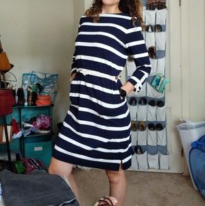 Ralph Lauren Nautical Striped Belted Dress NWOT